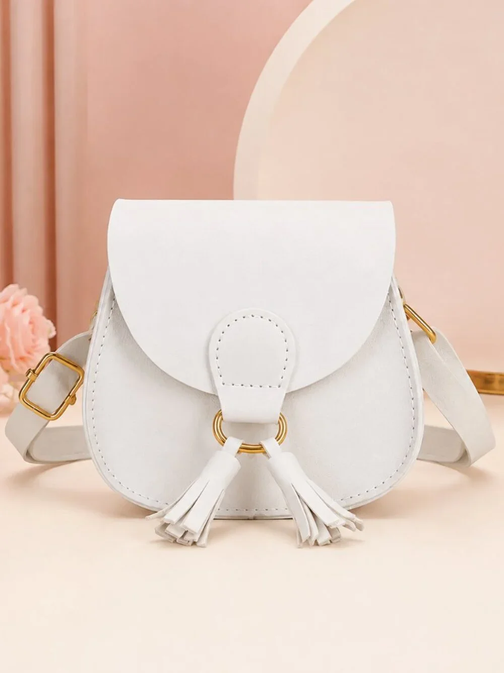 Qiuhome Girls White Mini Crossbody Purse & Sunglasses Set Toddler NWT